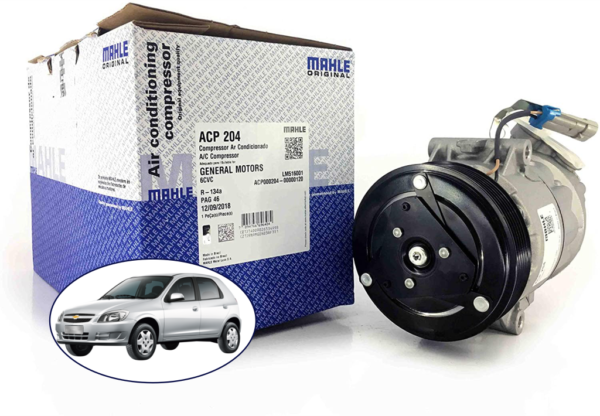 Compressor do Ar Condicionado Chevrolet Celta 1.0 8V Original Mahle ACP 204