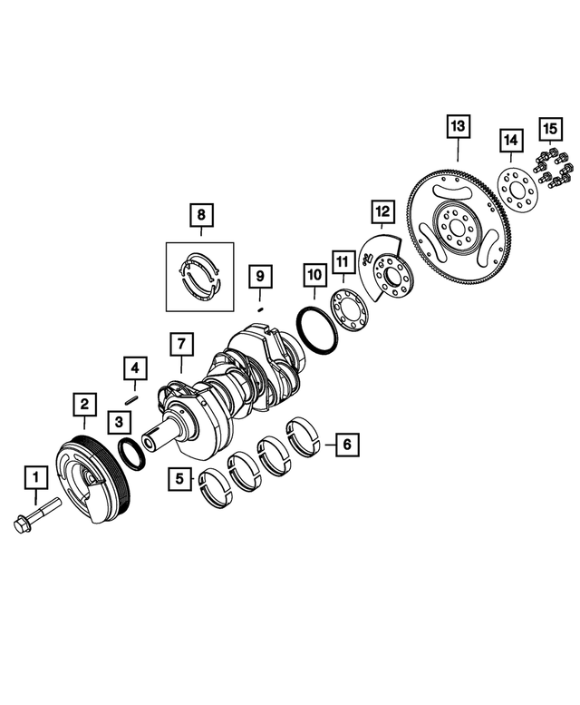 Virabrequim Jeep Grand Cherokee 3.0L 24V V6 EXF Ecodiesel 2014-2023